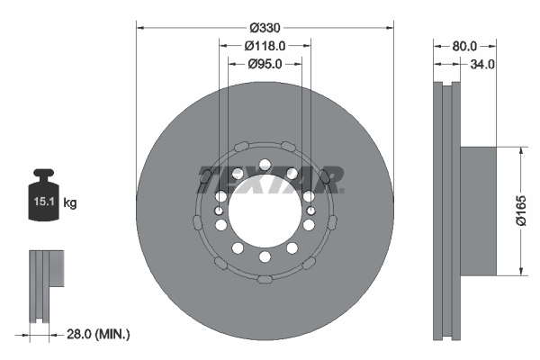 Disc frana 93192600 TEXTAR