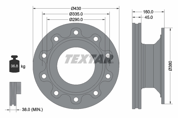 Disc frana 93193200 TEXTAR