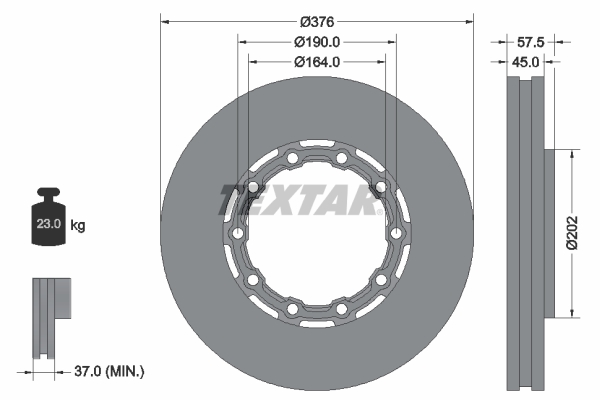 Disc frana 93193400 TEXTAR