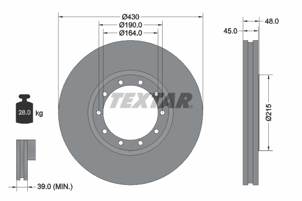 Disc frana 93193500 TEXTAR