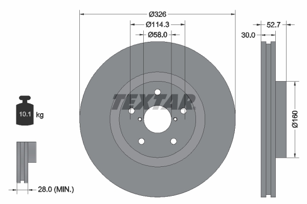 Disc frana 92194303 TEXTAR