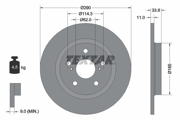 Disc frana 92195200 TEXTAR