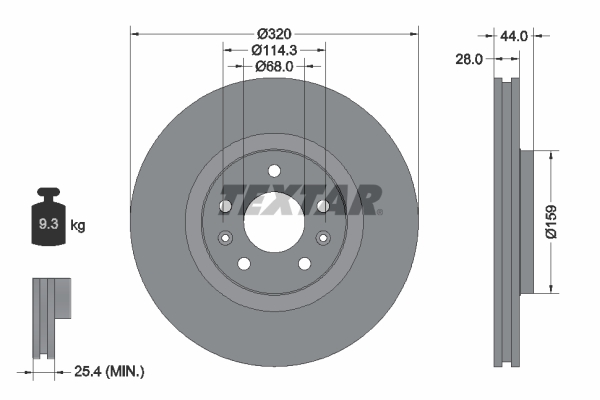 Disc frana 92195403 TEXTAR