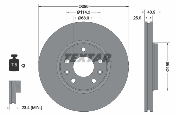 Disc frana 92195603 TEXTAR