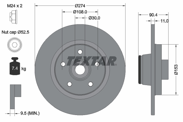 Disc frana 92196203 TEXTAR