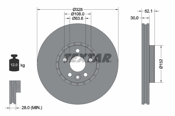 Disc frana 92196305 TEXTAR