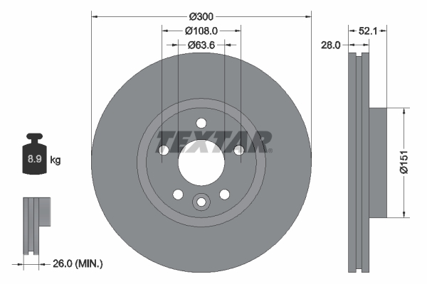 Disc frana 92196905 TEXTAR