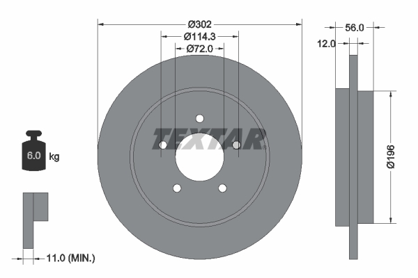 Disc frana 92197803 TEXTAR