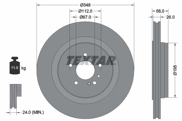 Disc frana 92198003 TEXTAR