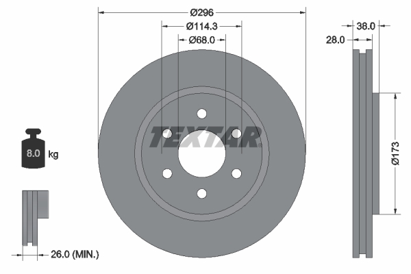 Disc frana 92199603 TEXTAR