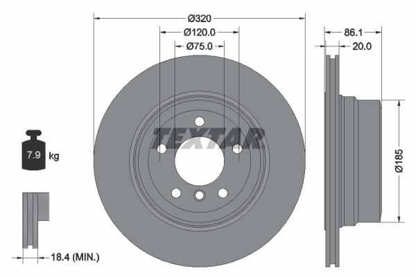 Disc frana 92202003 TEXTAR