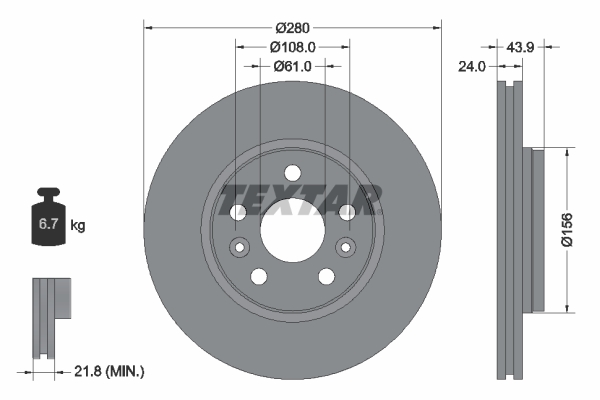 Disc frana 92202403 TEXTAR