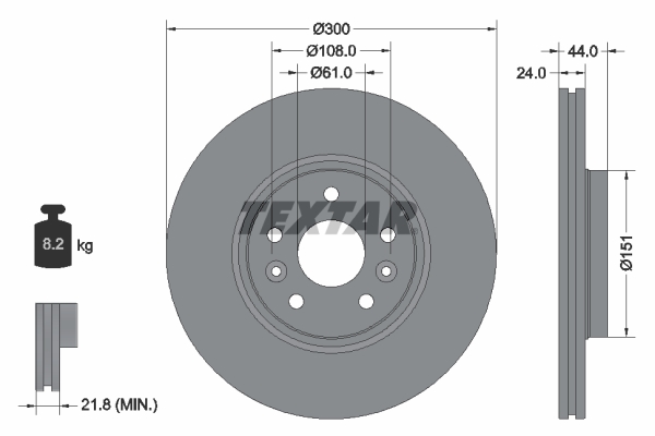 Disc frana 92202803 TEXTAR