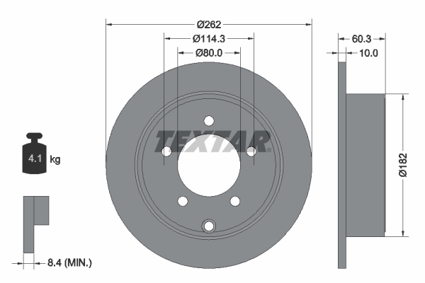 Disc frana 92202903 TEXTAR