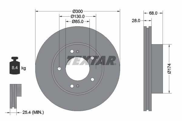 Disc frana 92203003 TEXTAR