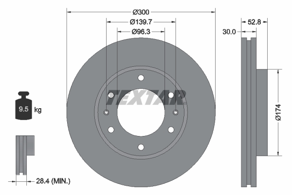 Disc frana 92203800 TEXTAR