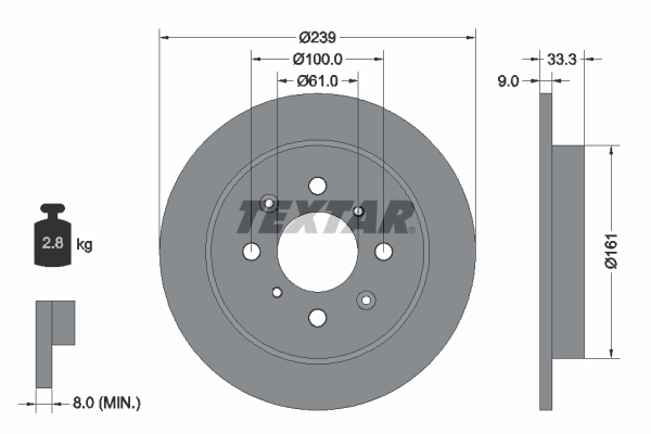 Disc frana 92204000 TEXTAR