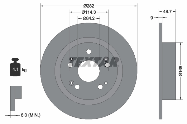 Disc frana 92204300 TEXTAR