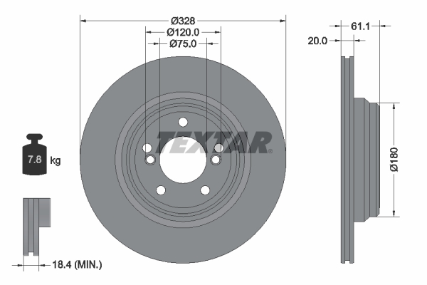 Disc frana 92211305 TEXTAR