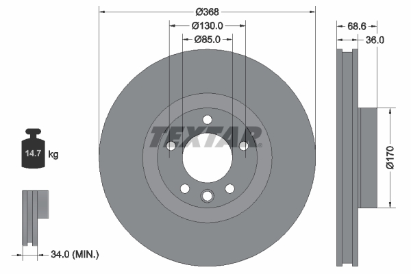 Disc frana 92213603 TEXTAR