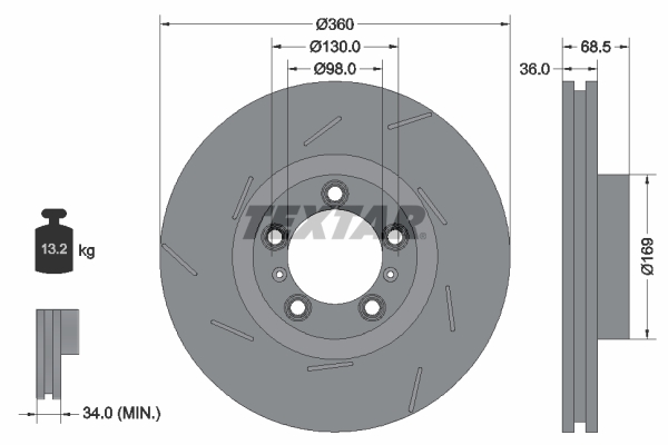 Disc frana 92213905 TEXTAR