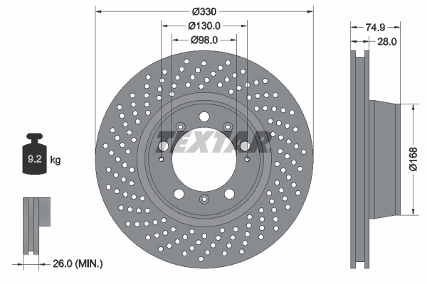 Disc frana 92218905 TEXTAR