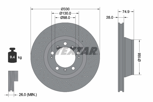 Disc frana 92219005 TEXTAR