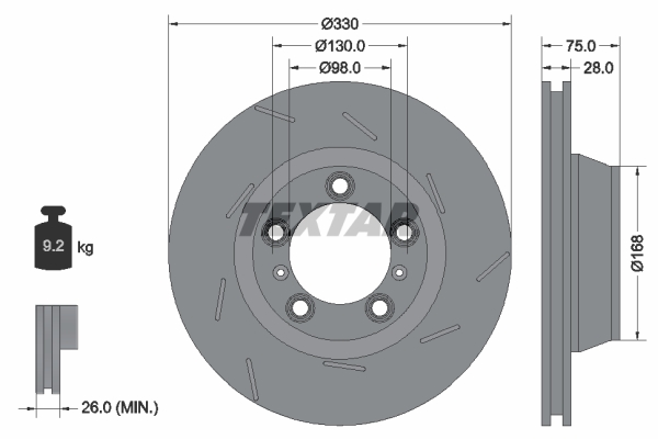 Disc frana 92220707 TEXTAR