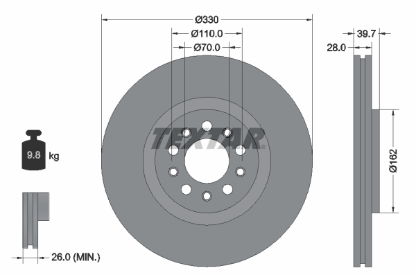 Disc frana 92220903 TEXTAR