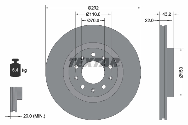 Disc frana 92221103 TEXTAR