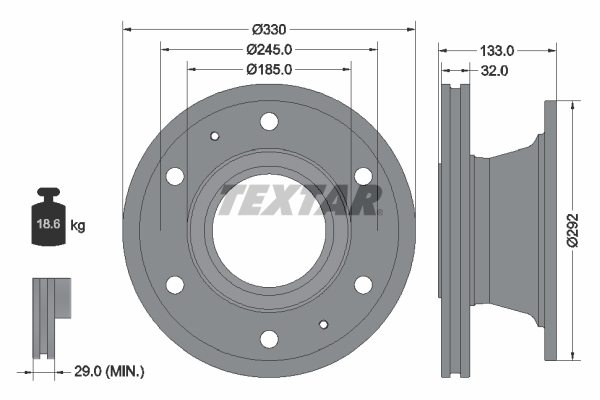 Disc frana 93221200 TEXTAR