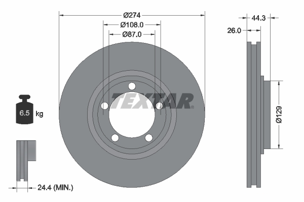 Disc frana 92221800 TEXTAR