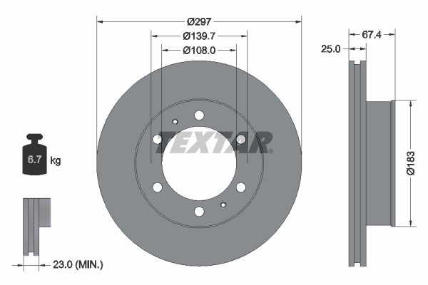 Disc frana 92222600 TEXTAR