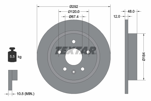 Disc frana 92222903 TEXTAR