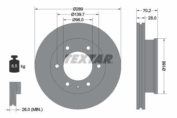 Disc frana 92223000 TEXTAR