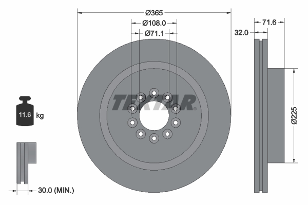 Disc frana 92223103 TEXTAR