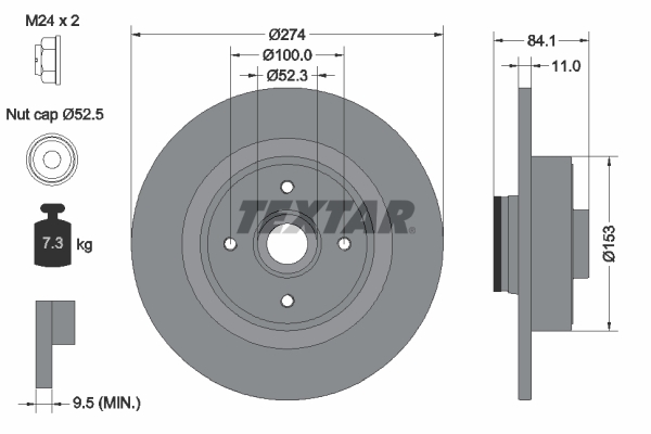 Disc frana 92223203 TEXTAR