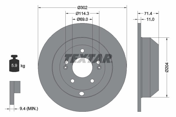 Disc frana 92223403 TEXTAR