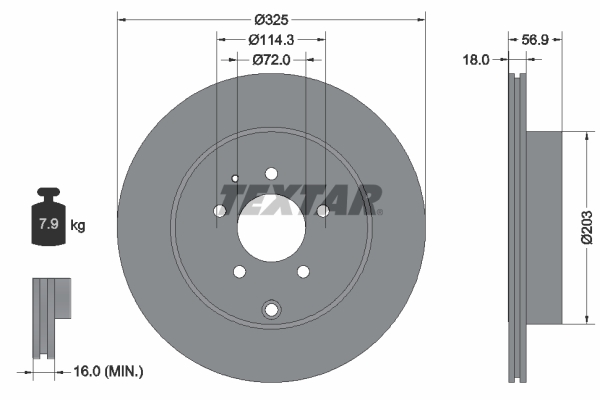 Disc frana 92223603 TEXTAR