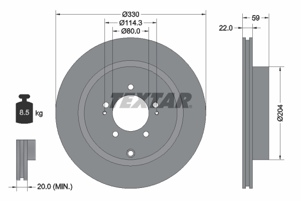 Disc frana 92223700 TEXTAR