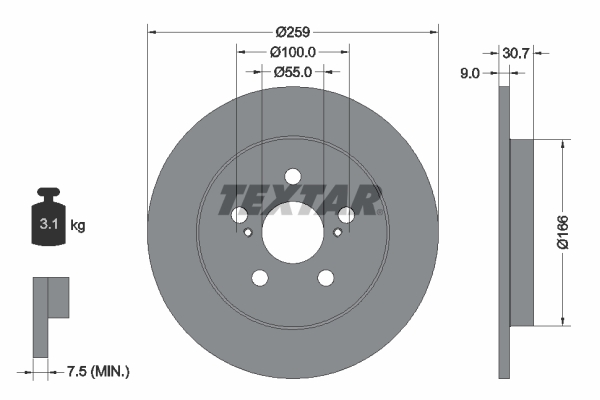 Disc frana 92224003 TEXTAR