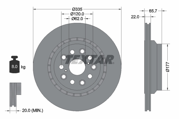 Disc frana 92224403 TEXTAR