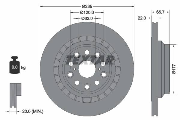 Disc frana 92224503 TEXTAR