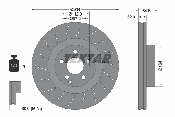 Disc frana 92224605 TEXTAR