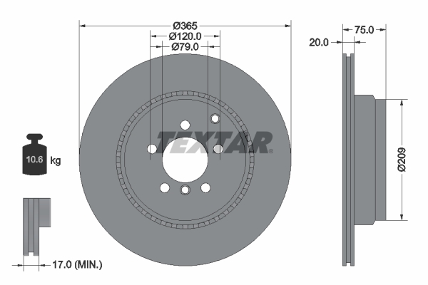 Disc frana 92224803 TEXTAR