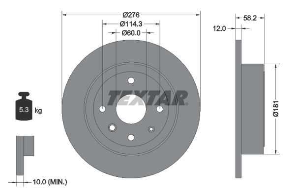 Disc frana 92225103 TEXTAR