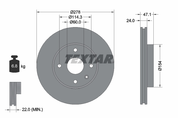 Disc frana 92227303 TEXTAR