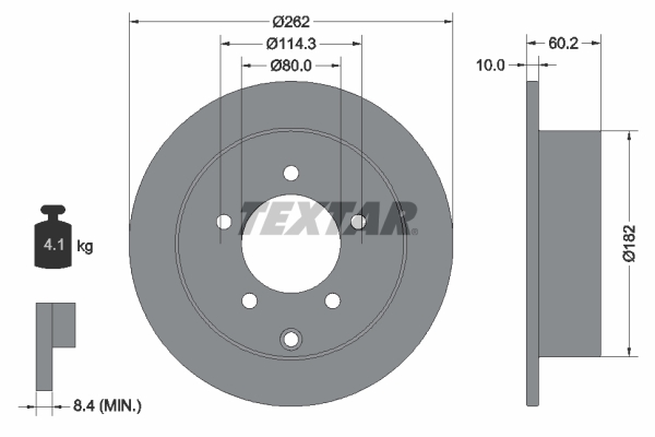 Disc frana 92227403 TEXTAR