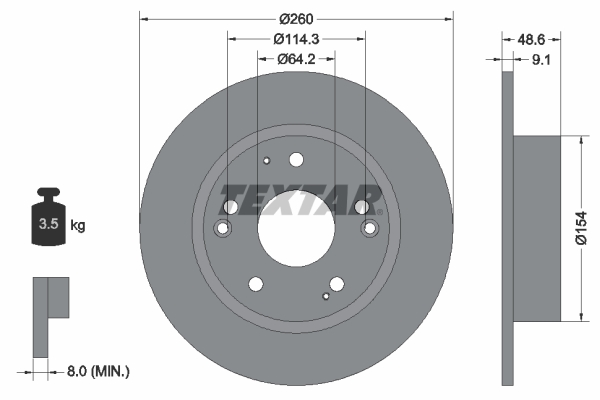 Disc frana 92227603 TEXTAR