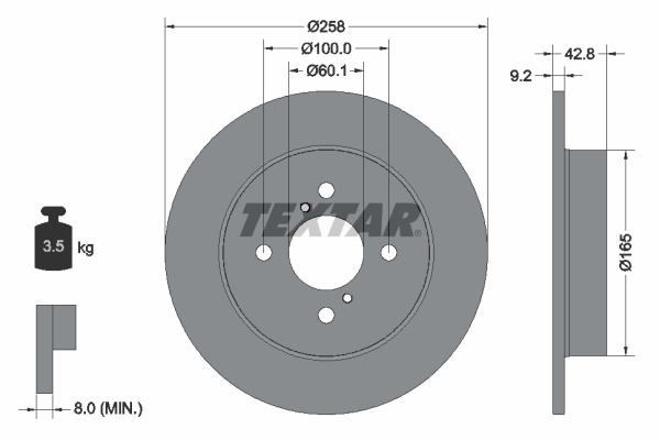 Disc frana 92227903 TEXTAR